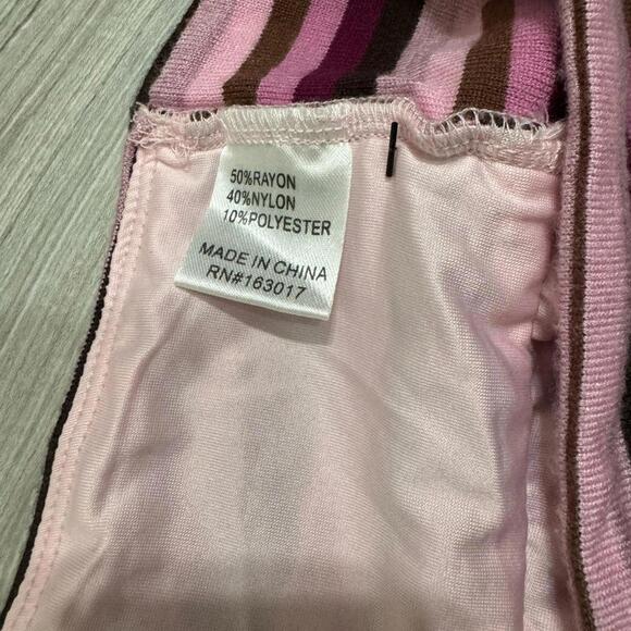 Princess Polly Purple Striped “Heartwood” Criss Cross Halter Crop Top- Size 6 - Picture 6 of 7